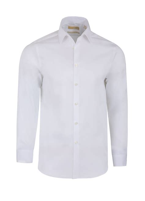 michael kors white slim fit dress shirt|Michael Kors white shirt.